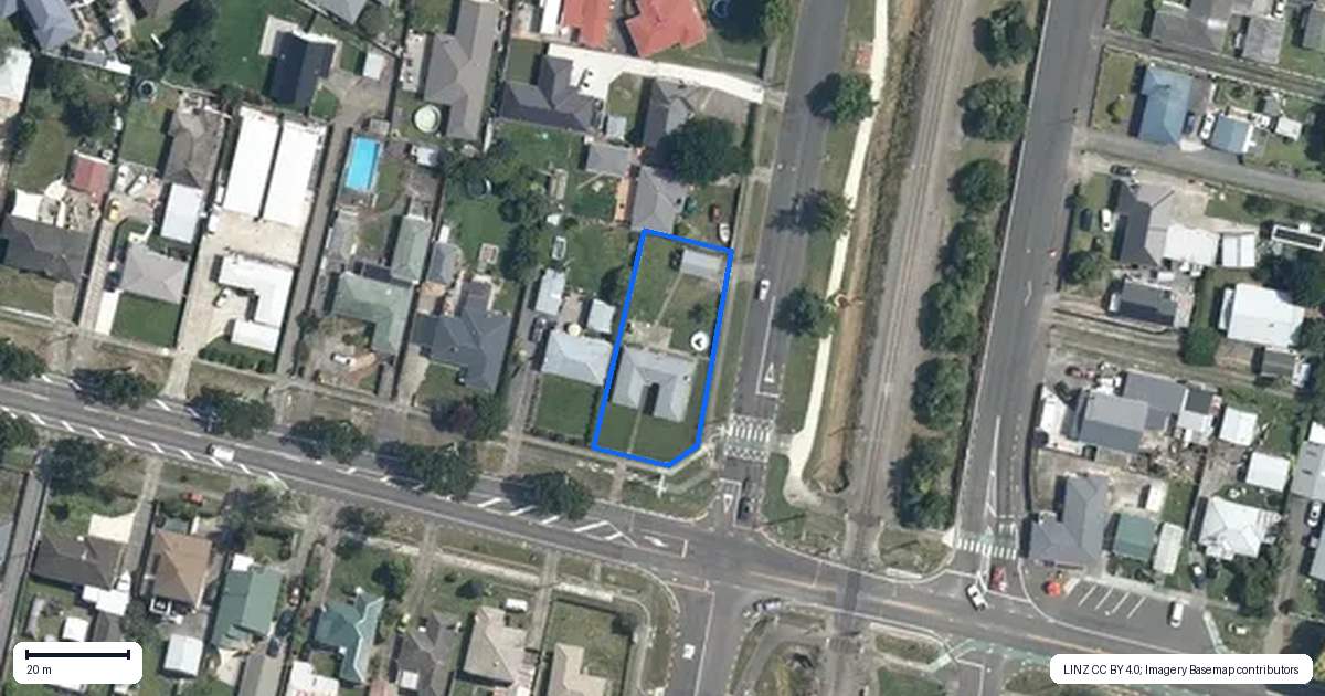 Property context map for 22 North Street, Feilding