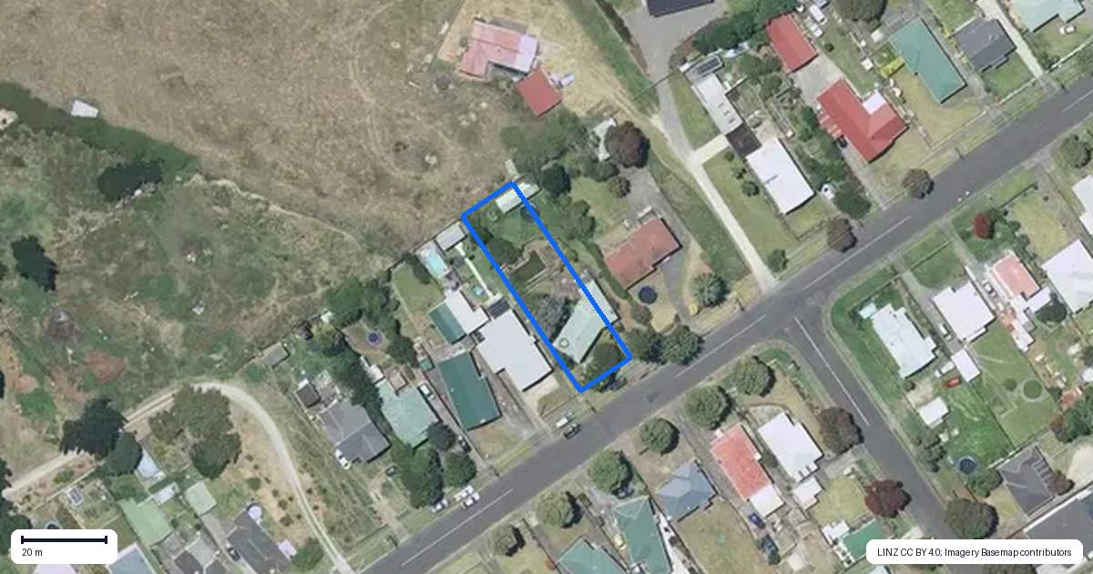 Property context map for 43 Manuka Street, Castlecliff, Whanganui