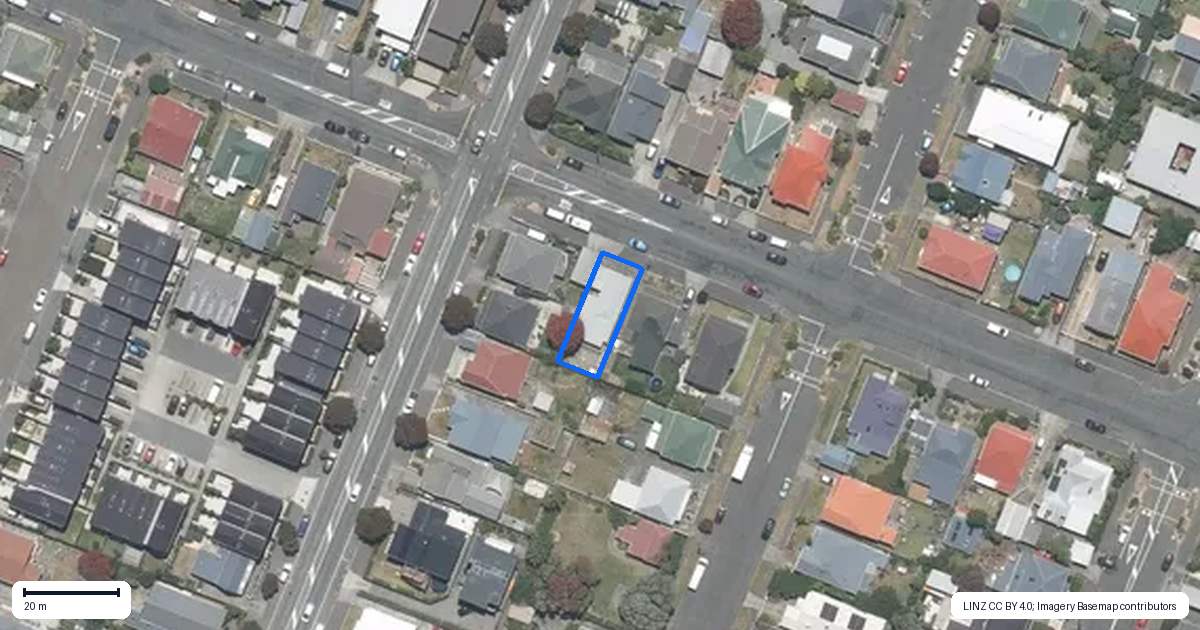 Property context map for 20 Adelaide Street, Petone, Lower Hutt