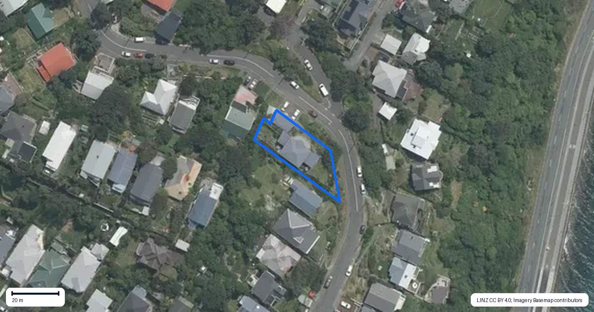 Property context map for 101 Te Anau Road, Hataitai, Wellington