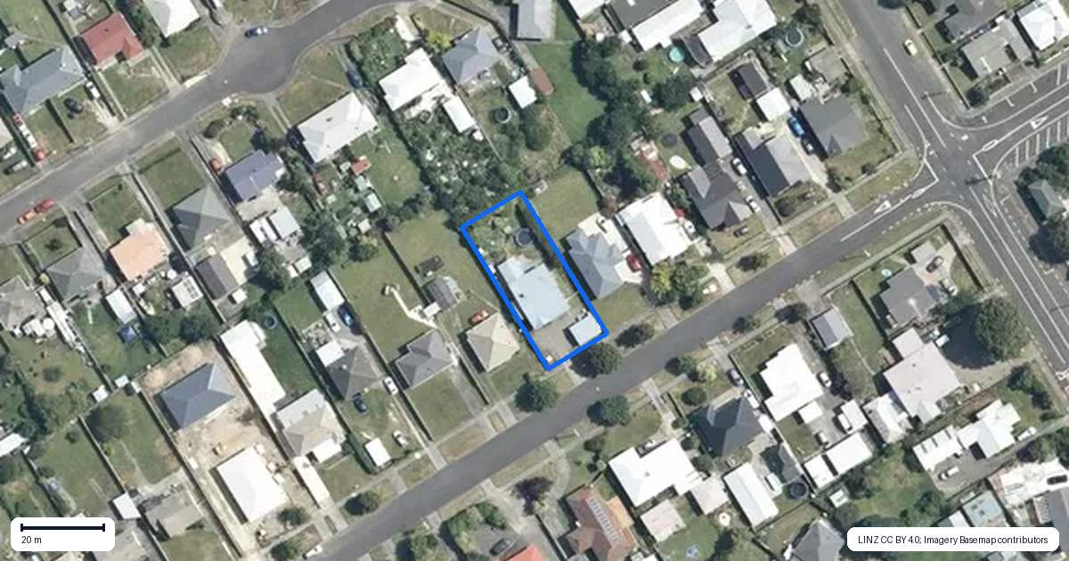 Property context map for 44 Monmouth Street, Feilding