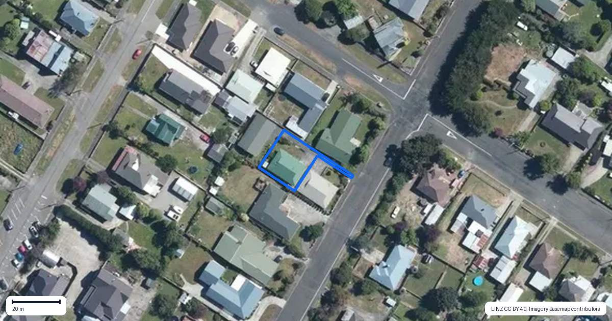 Property context map for 20A Huxley Street, Pahiatua