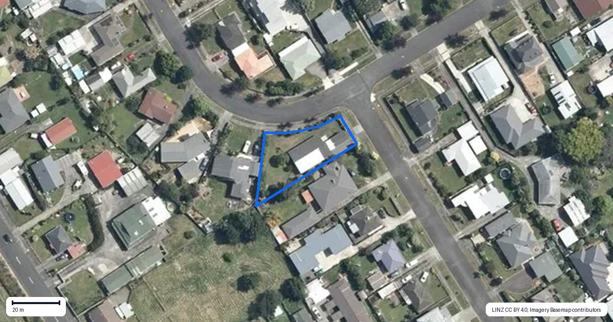 Property context map for 12 Trewin Street, Feilding
