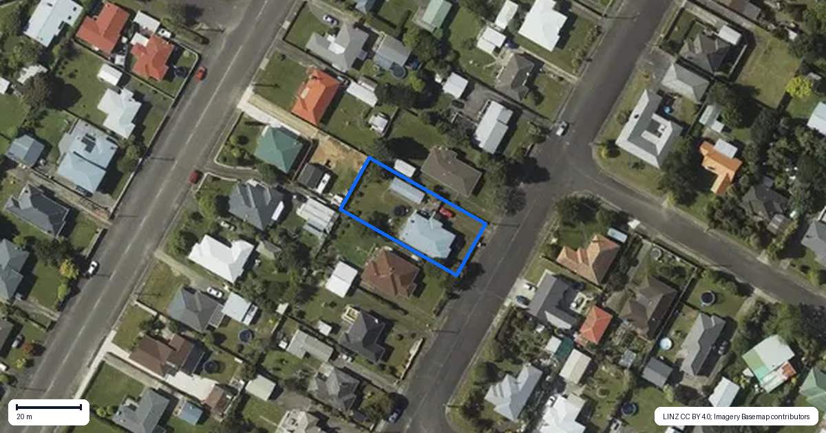 Property context map for 11 George Street, Levin
