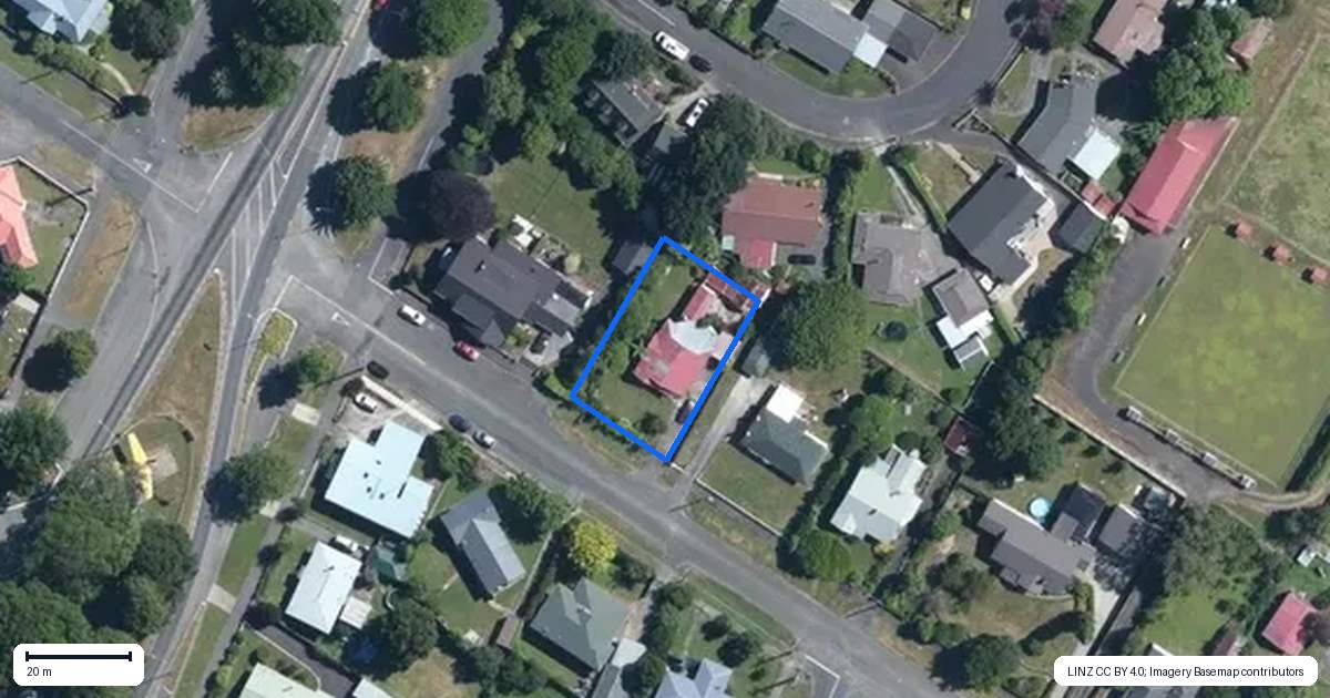Property context map for 1 Paterson Street, Pahiatua