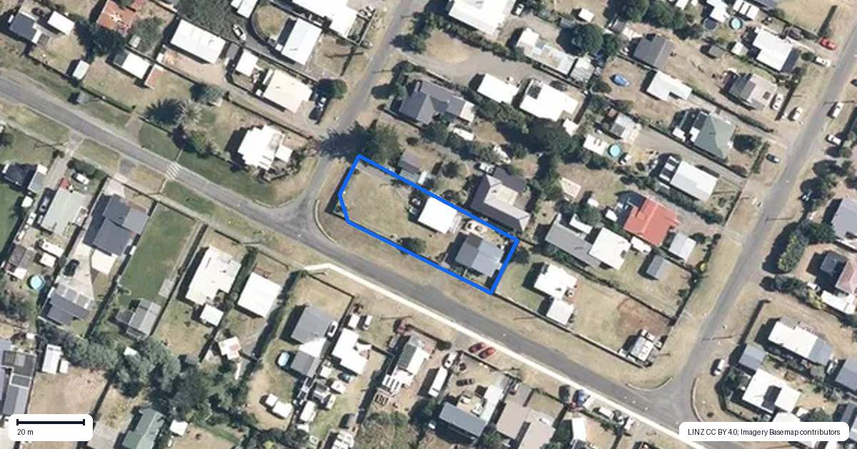 Property context map for 29 Raukawa Street, Himatangi Beach
