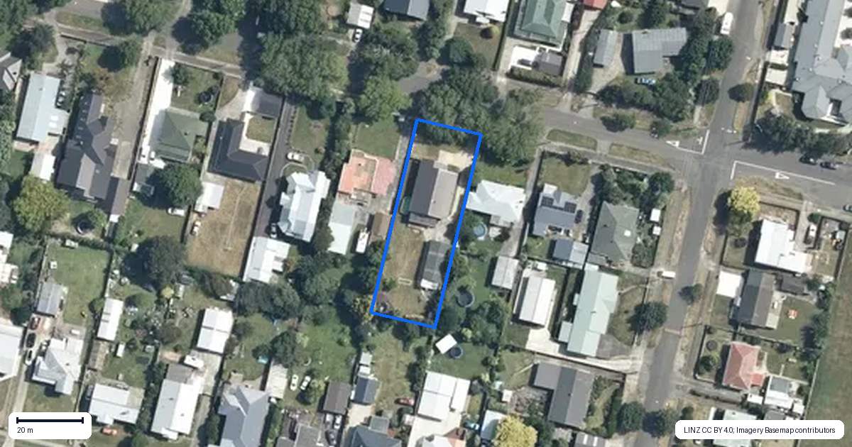 Property context map for 25 Nelson Street, Feilding