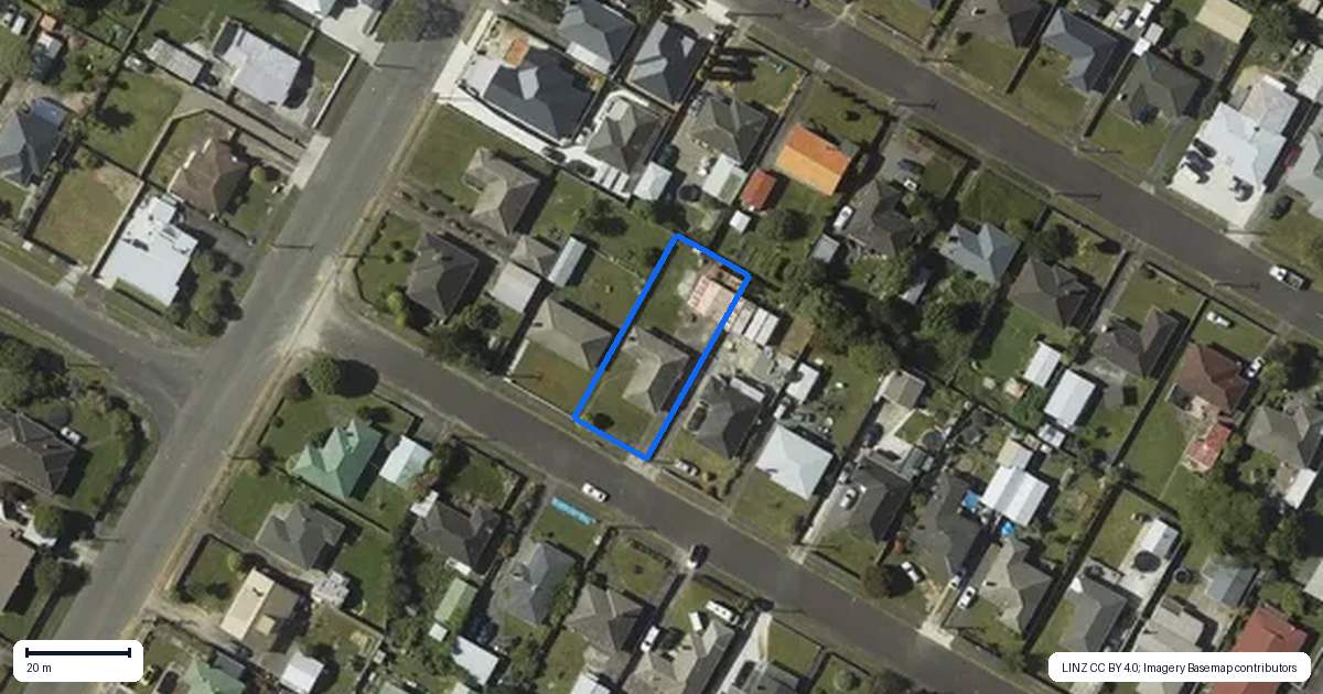 Property context map for 5 Norfolk Street, Levin