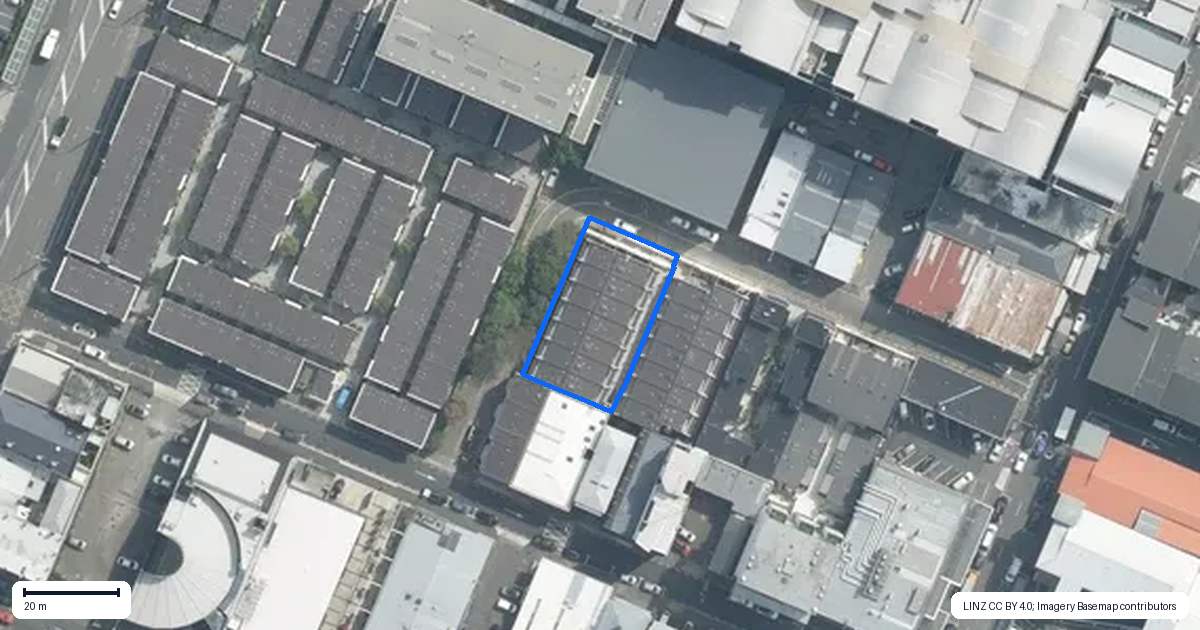 Property context map for 9 Ebor Street, Te Aro, Wellington