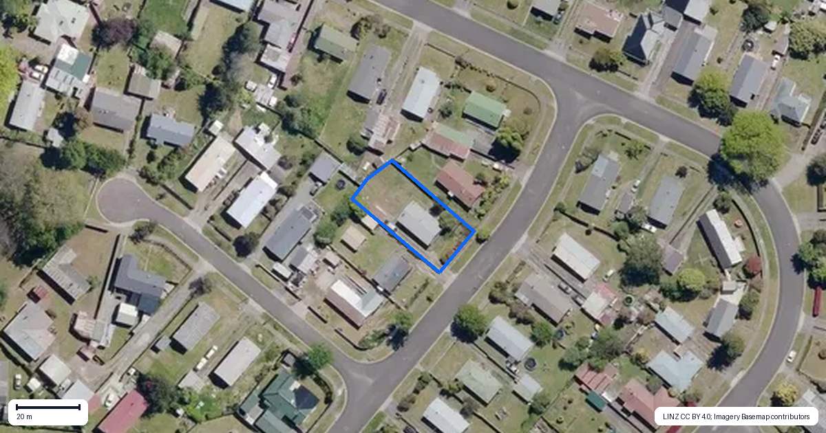 Property context map for 21 Harata Street, Turangi