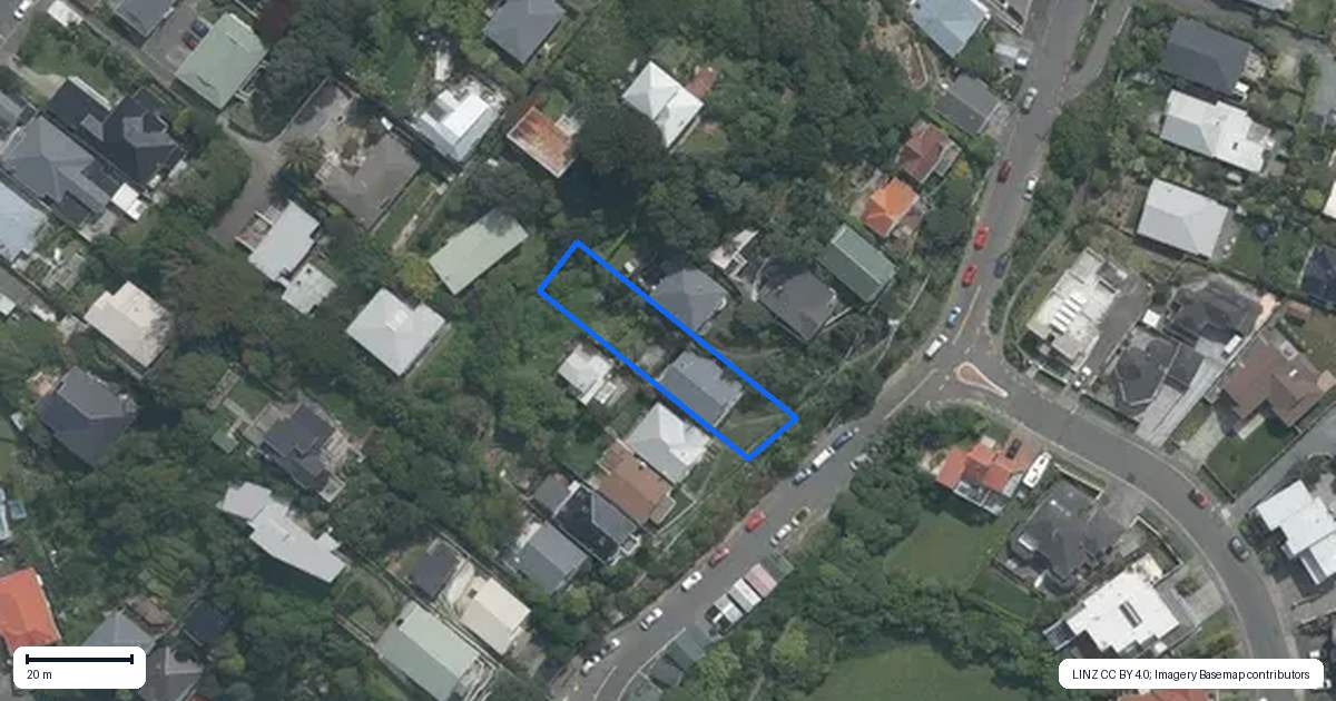 Property context map for 43 Kainui Road, Hataitai, Wellington