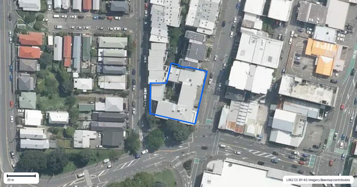 Property context map for 199 Tasman Street, Mount Cook, Wellington