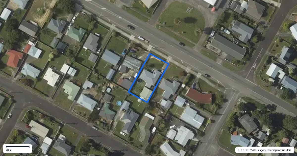 Property context map for 650 Queen Street East, Levin