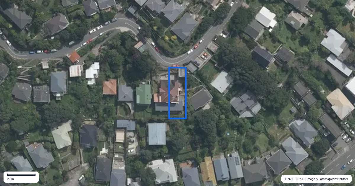 Property context map for 97 Rakau Road, Hataitai, Wellington