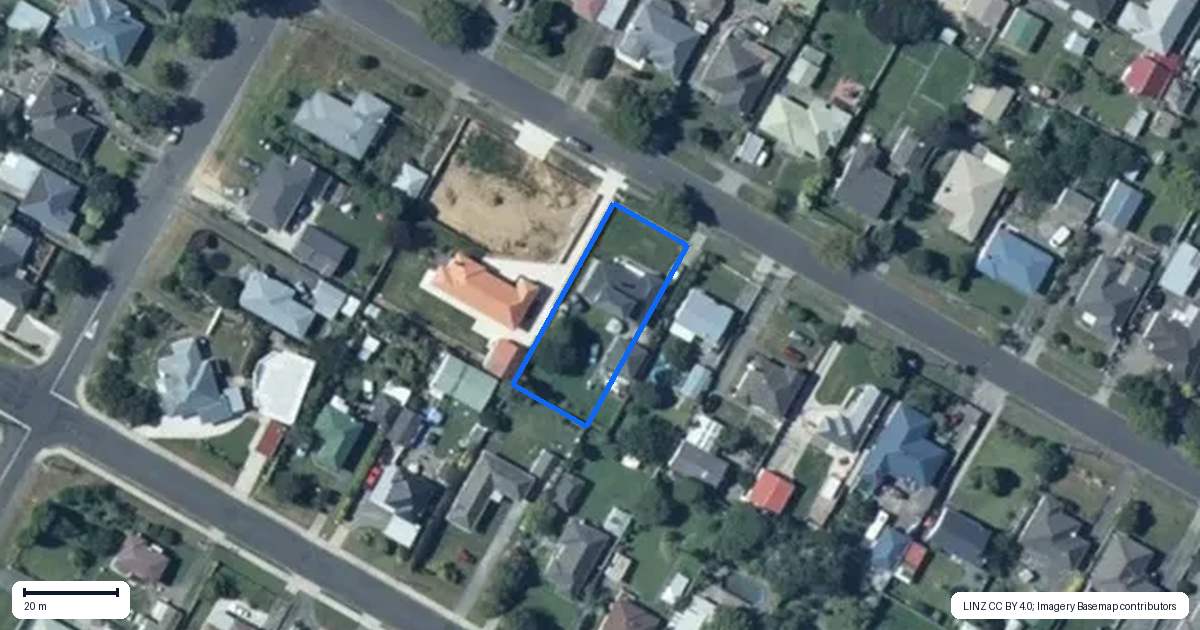 Property context map for 25 Dudley Street, Levin