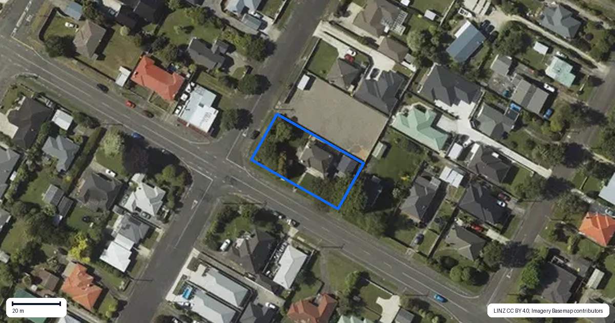 Property context map for 197 Bath Street, Levin