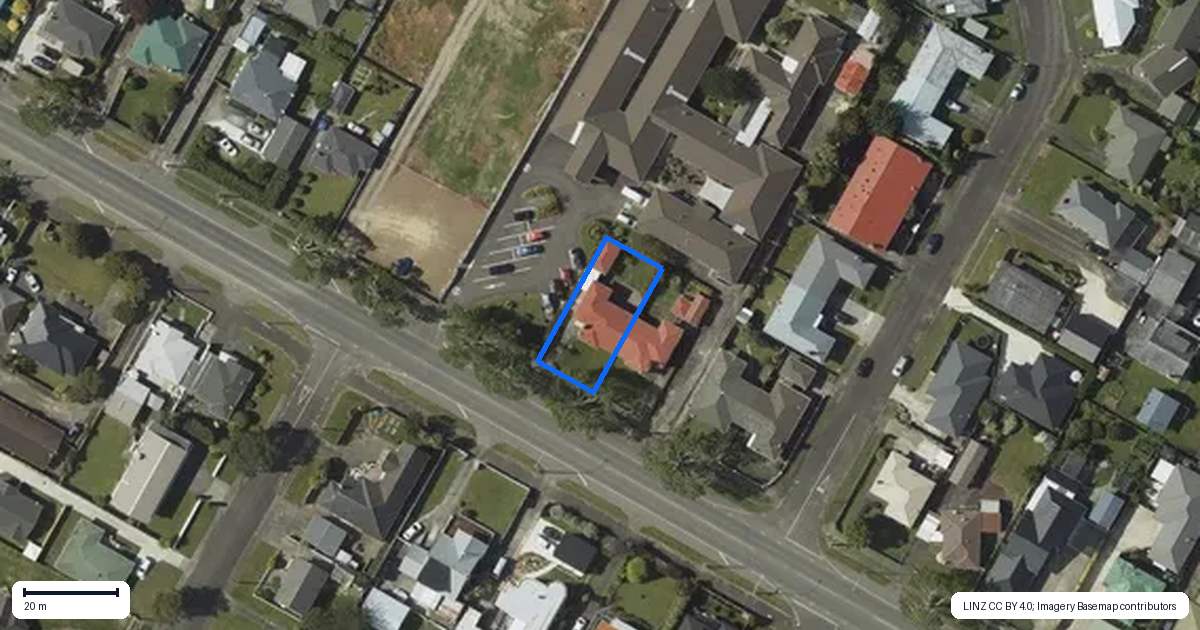 Property context map for 605 Queen Street East, Levin
