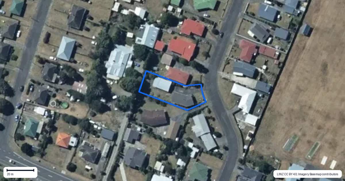 Property context map for 40 Herrington Street, Foxton