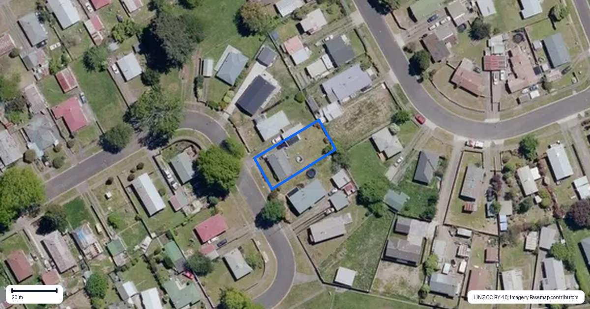 Property context map for 45 Te Hei Place, Turangi