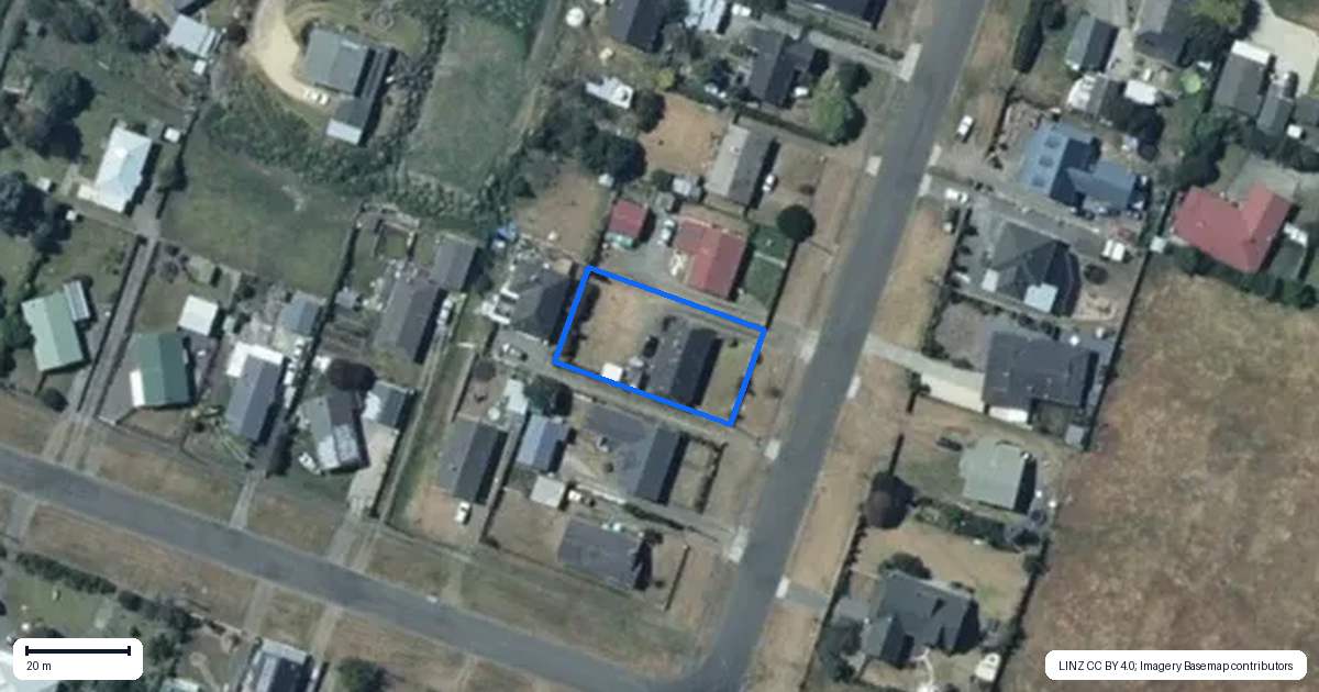 Property context map for 9 Brown Street, Foxton