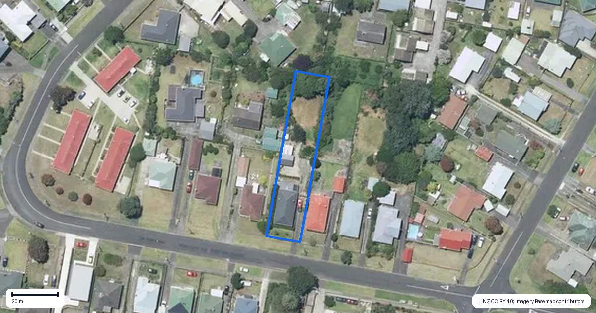 Property context map for 36 Konini Street, Tawhero, Whanganui
