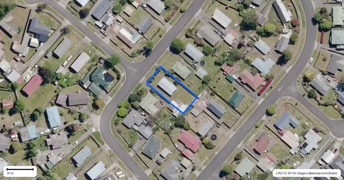 Property context map for 14 Harata Street, Turangi