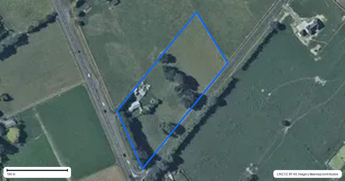 Property context map for 1354 Rangitikei Line, Newbury, Feilding