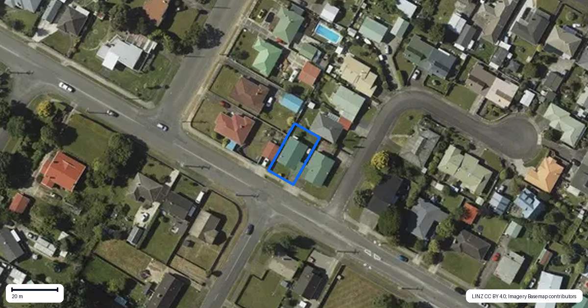Property context map for 53 Liverpool Street, Levin