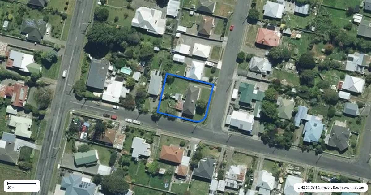 Property context map for 52 Cuba Street, Marton