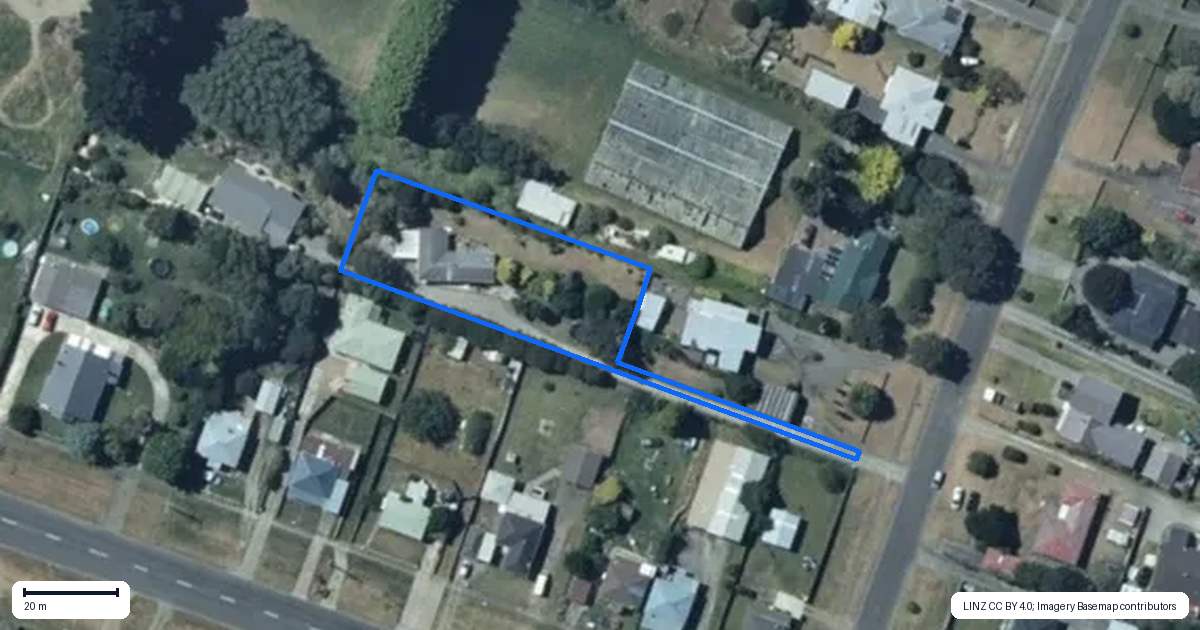 Property context map for 1 Futter Street, Foxton