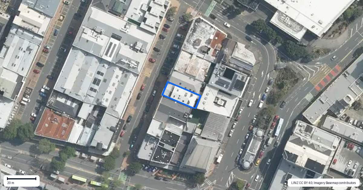 Property context map for 5/19 Blair Street, Te Aro, Wellington
