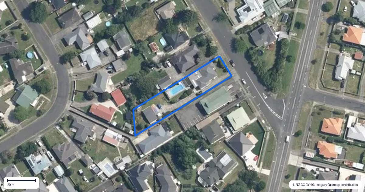 Property context map for 6 Derby Street, Feilding