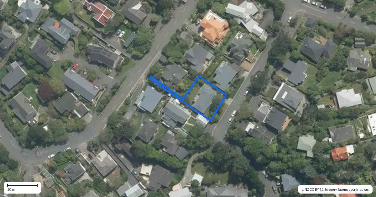 Property context map for 8 Torwood Road, Khandallah, Wellington