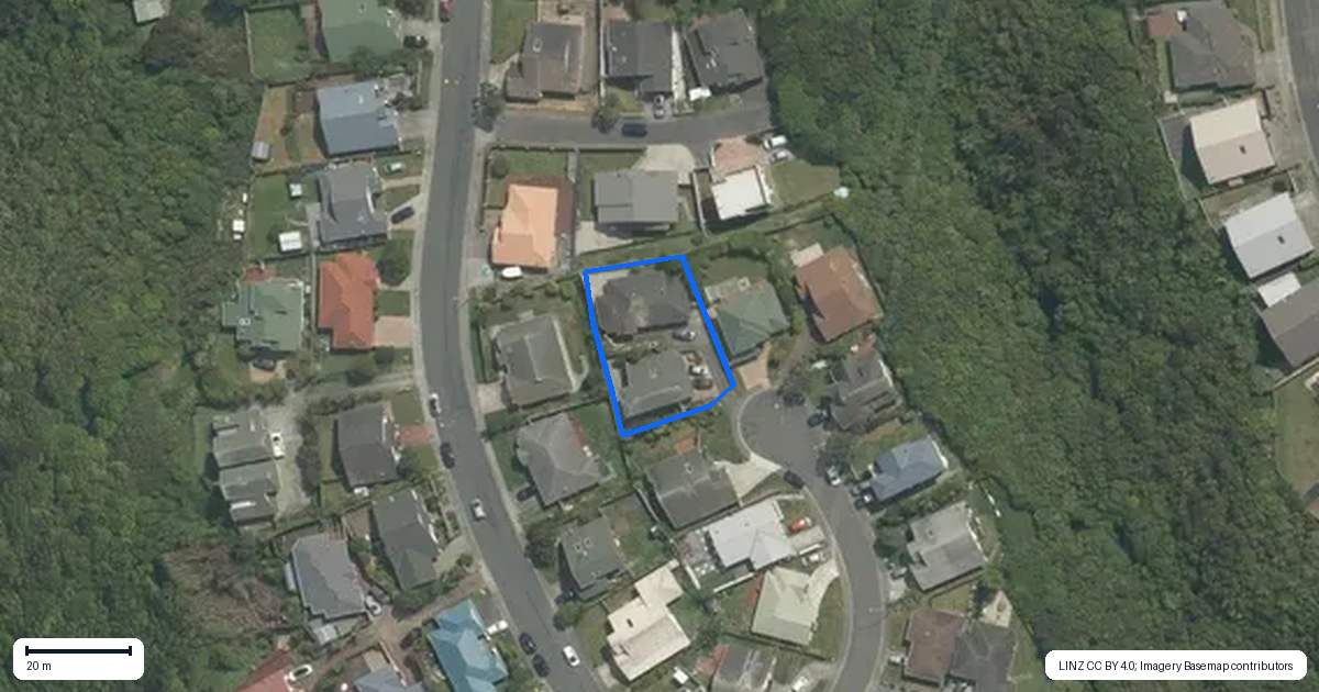 Property context map for 7B Northwood Close, Woodridge, Wellington
