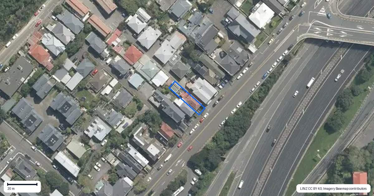 Property context map for 206 Tinakori Road, Thorndon, Wellington