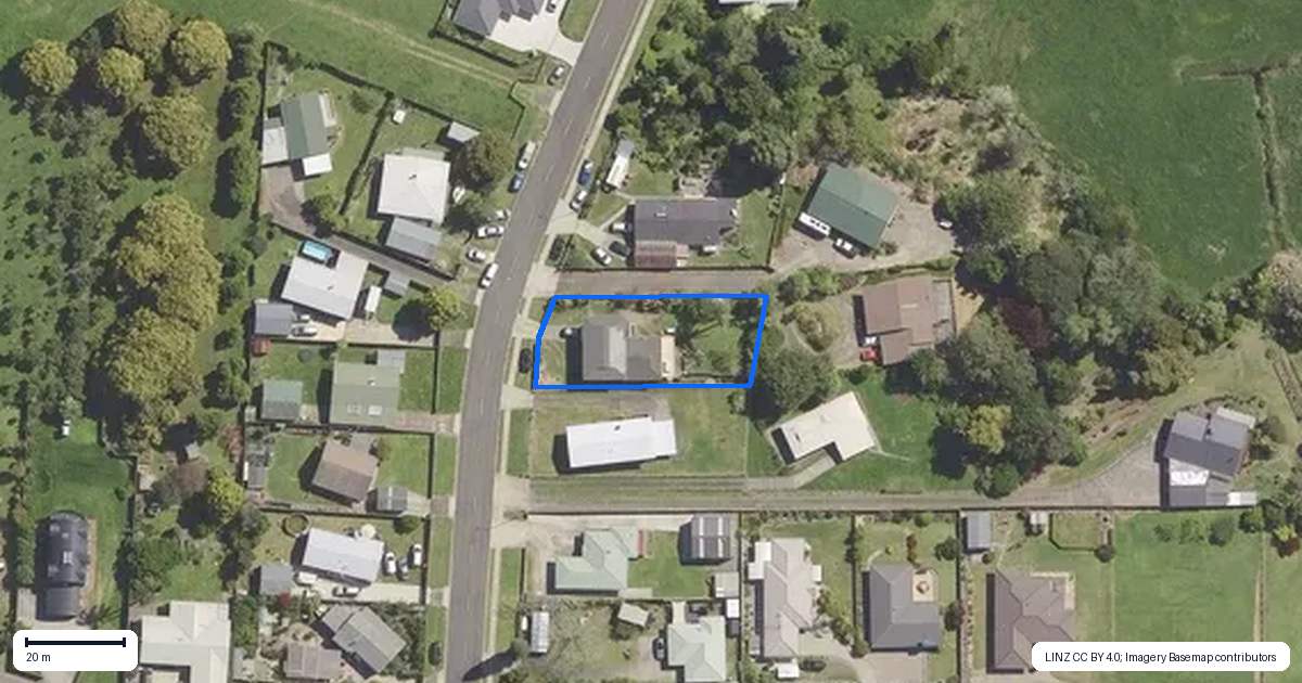 Property context map for 71 Grant Road, Opotiki