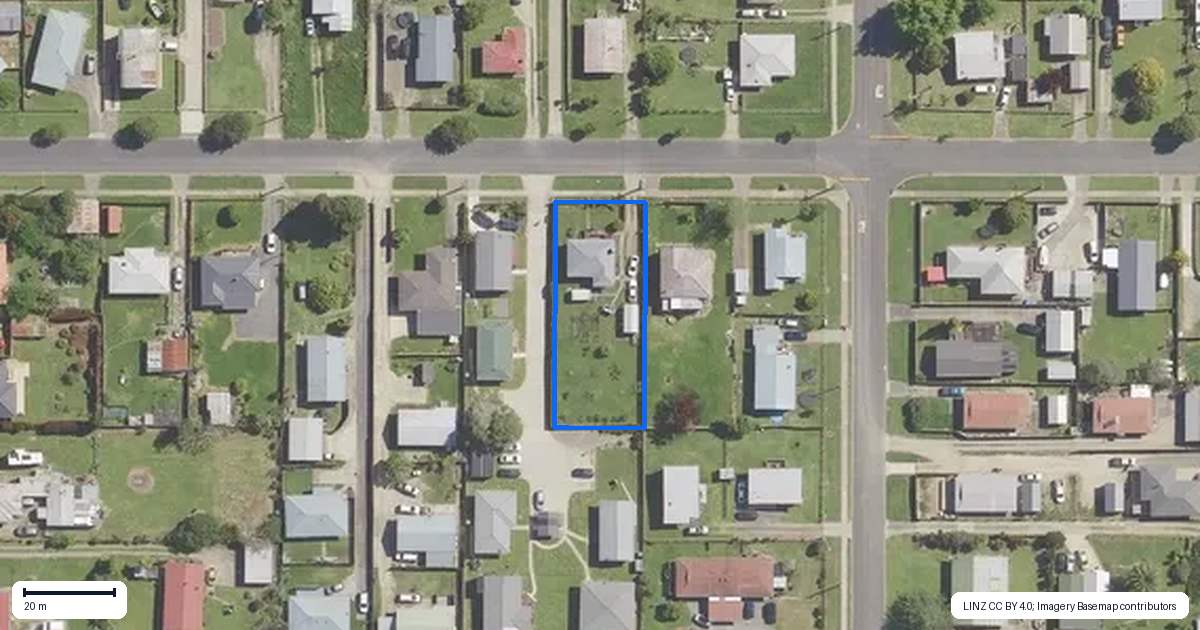 Property context map for 136 Ford Street, Opotiki