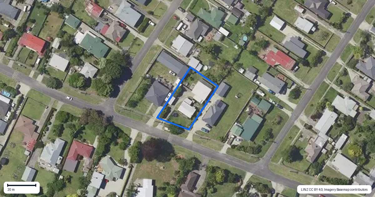 Property context map for 35 Oak Street, Mangapapa, Gisborne