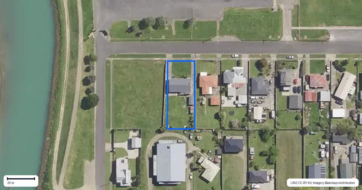 Property context map for 16 Albert Street, Opotiki