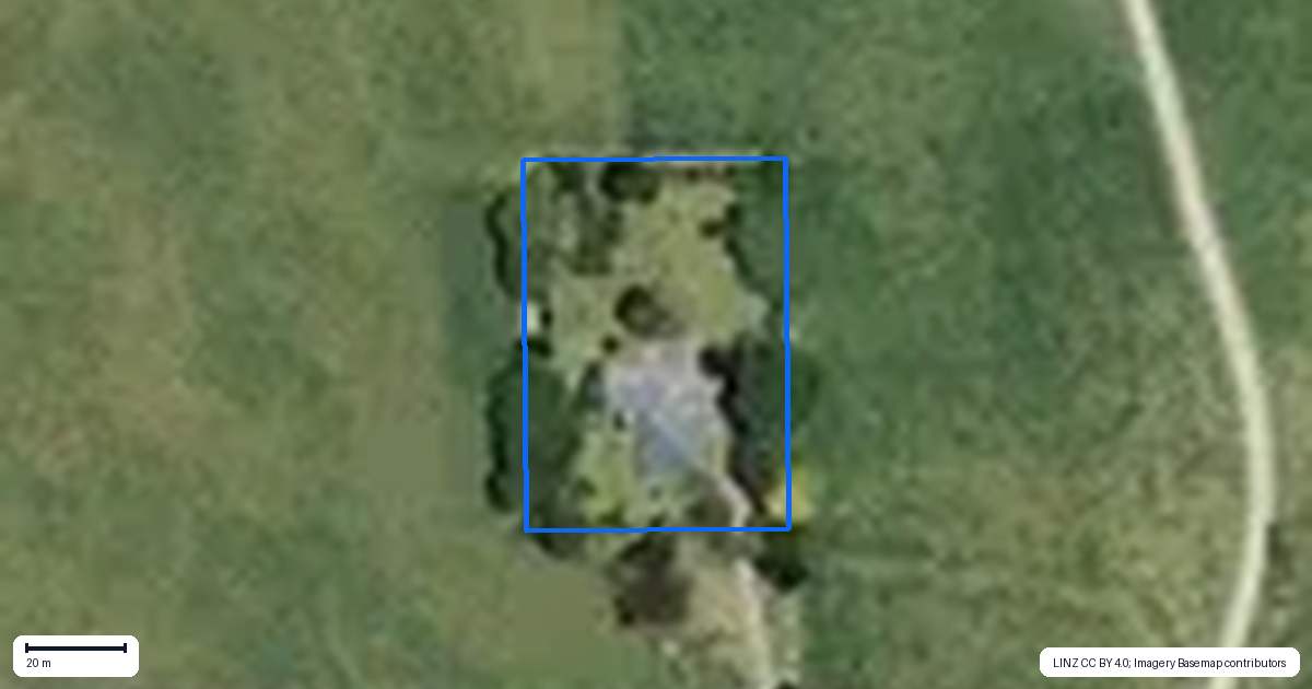 Property context map for 243 Old Creamery Road, Waiotahe, Opotiki