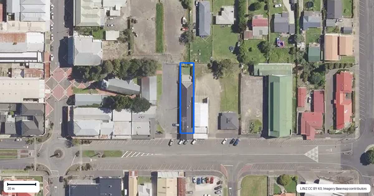 Property context map for 17 Elliott Street, Opotiki