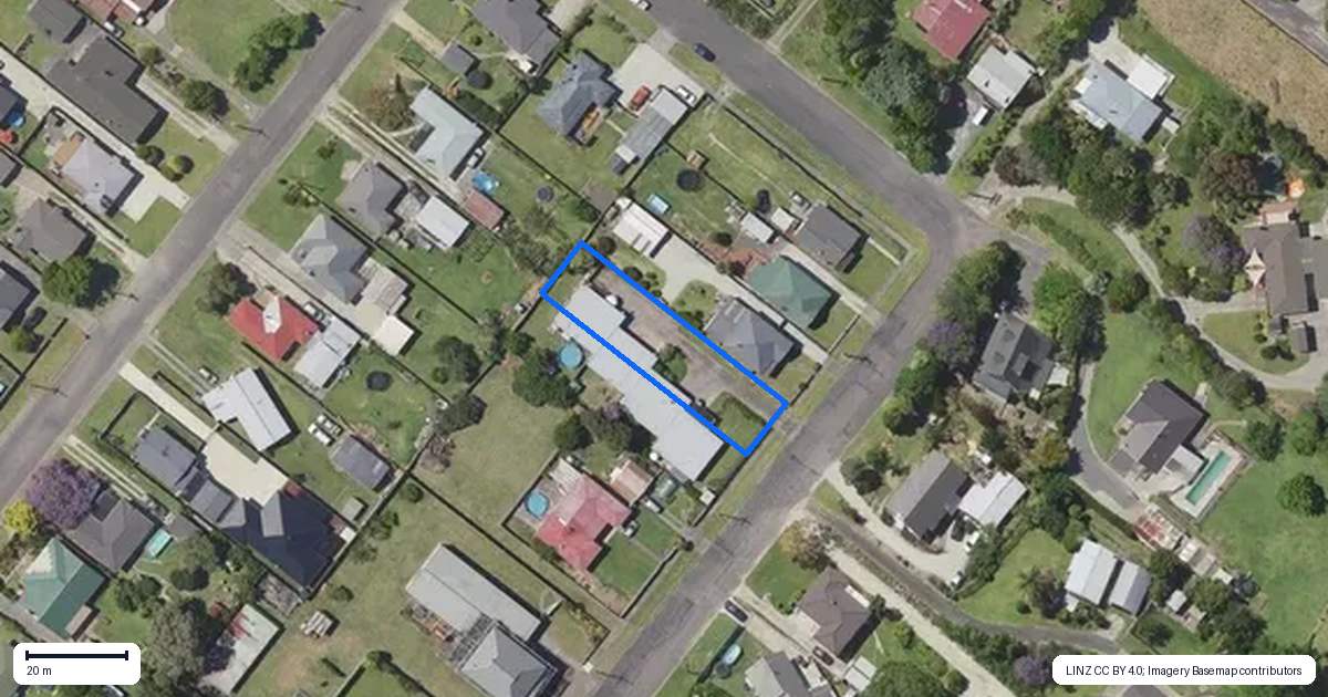 Property context map for 40C Winter Street, Mangapapa, Gisborne