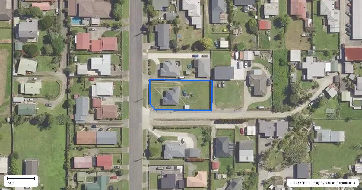 Property context map for 32 Union Street, Opotiki