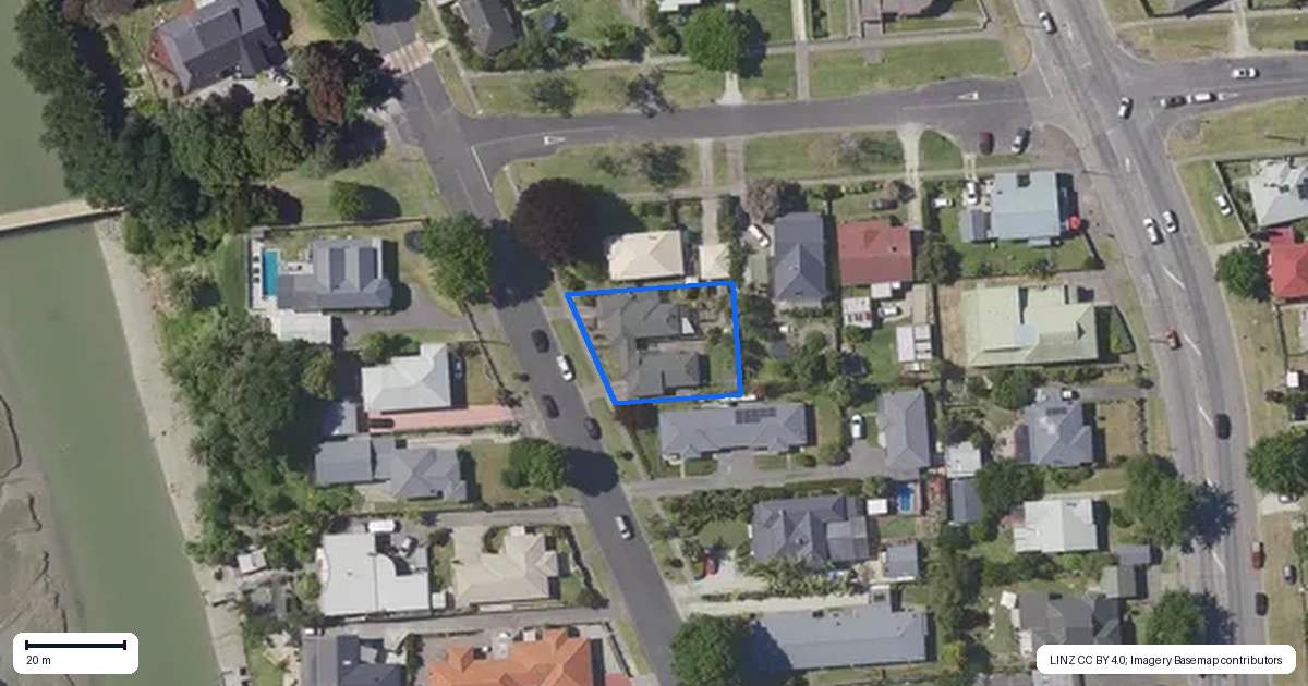 Property context map for 45A Stout Street, Whataupoko, Gisborne