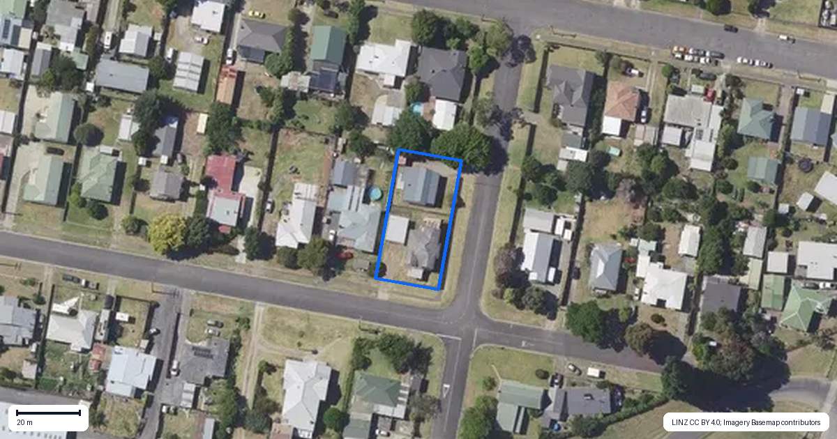 Property context map for 1 Kent Street, Elgin, Gisborne