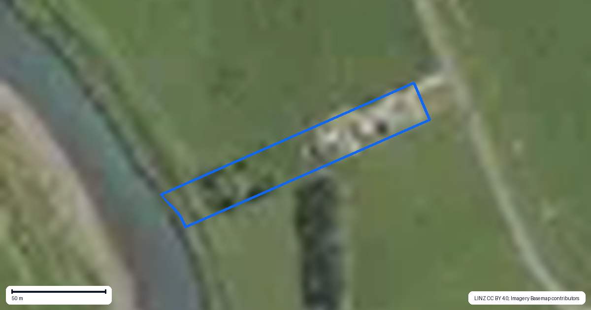 Property context map for 45 Snell Road, Tirohanga, Opotiki