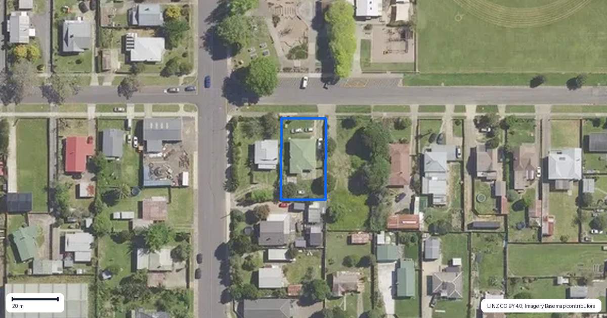 Property context map for 84 Ford Street, Opotiki