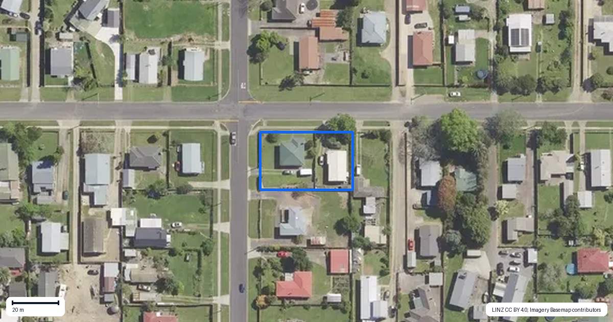 Property context map for 122 Richard Street, Opotiki
