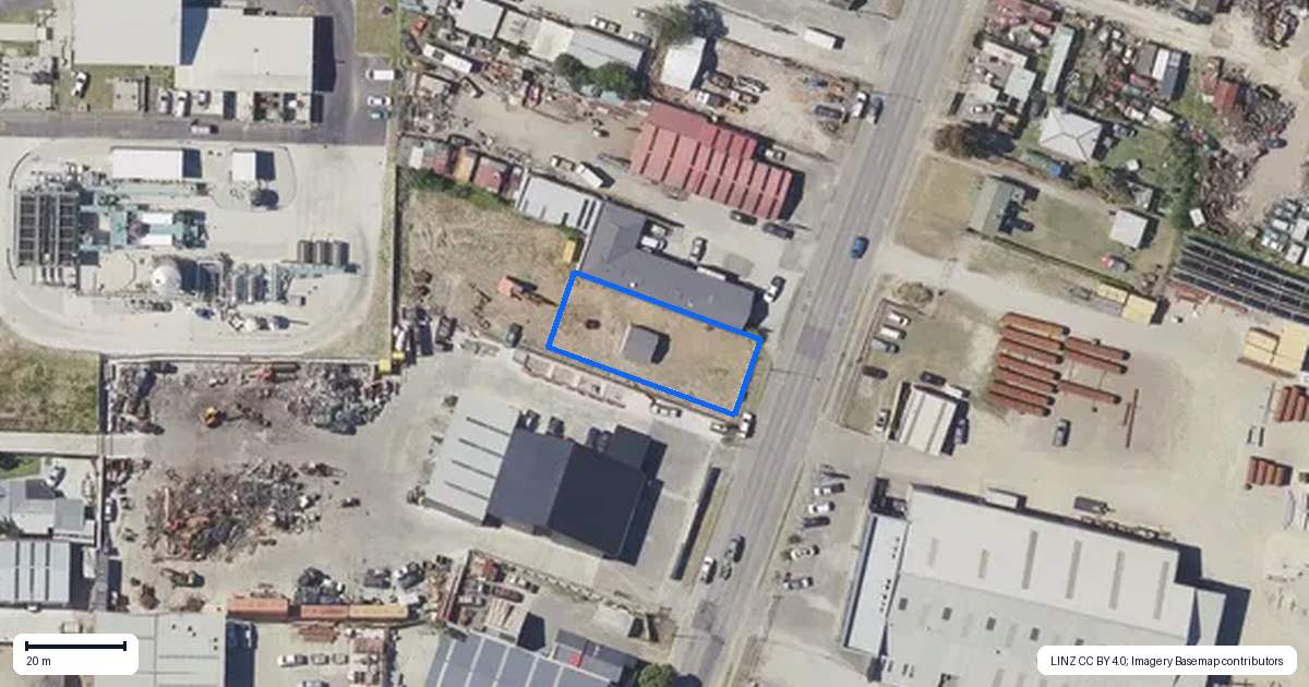 Property context map for 221 Stanley Road, Awapuni, Gisborne