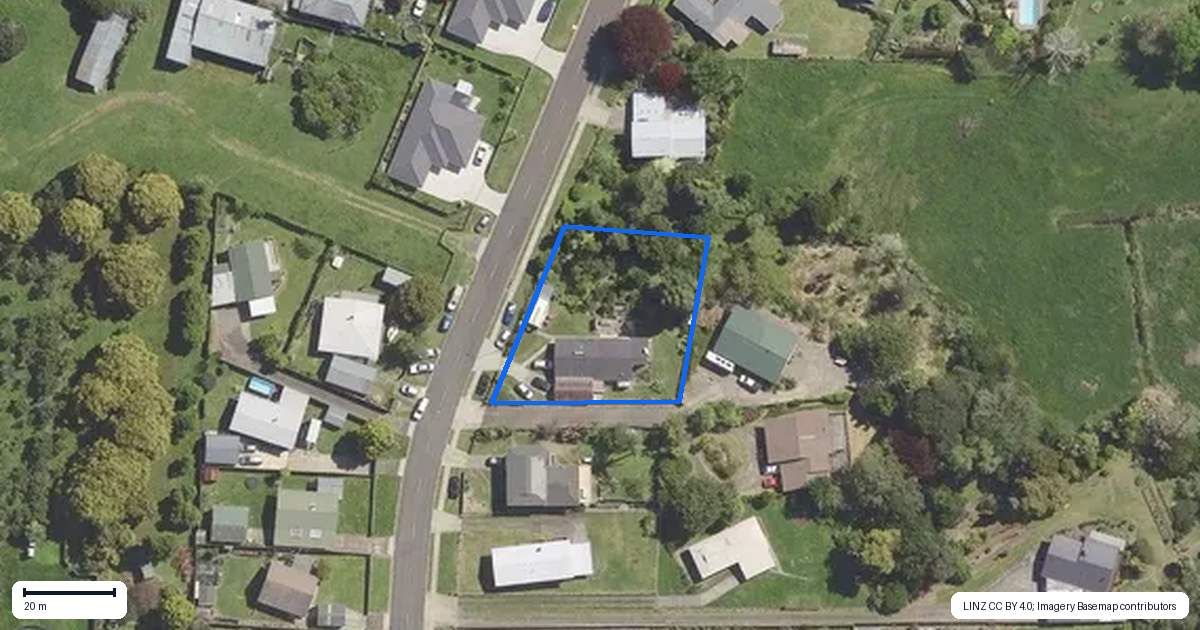 Property context map for 65 Grant Road, Opotiki